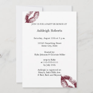Red Lips Invitation