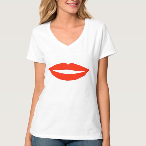 Red Lips Keep It Simple Sweetie  T_Shirt