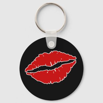 Red Lips Keychain by rheasdesigns at Zazzle