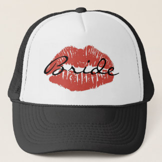 Red Lips Kiss Bride Hat