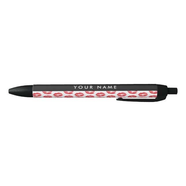 Red Lips, Kiss, Lipstick, Your Name, Personalise Pen (Bottom)