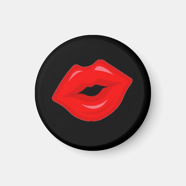 Red Lips Kiss Magnet (Front)
