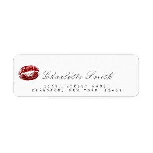 Red Lips Kiss Makeup White  RSVP Label