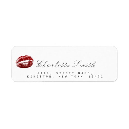 Red Lips Kiss Makeup White  RSVP Label