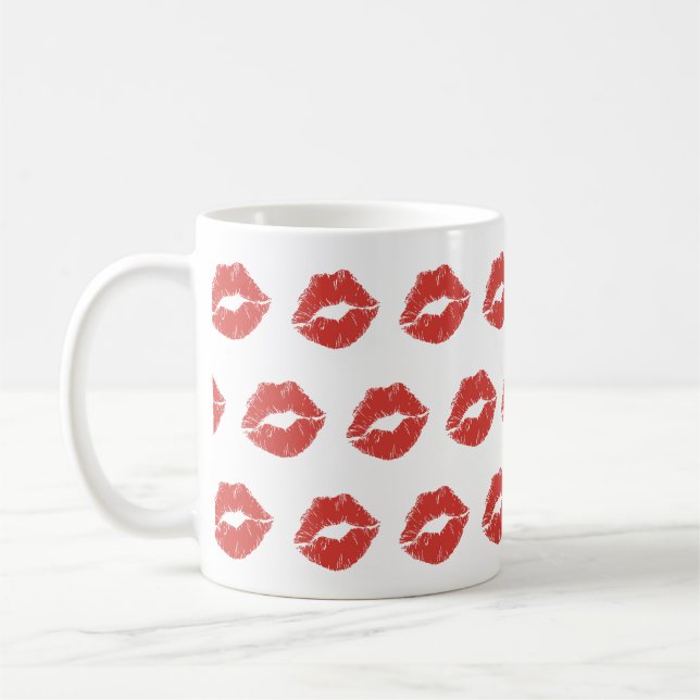 Red Lips Kiss Mug (Left)
