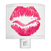 Red Lips Kiss Print Night Light (Front)