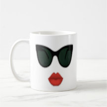 Red Lips Kiss Sunglasses Lip Boss Coffee Cup
