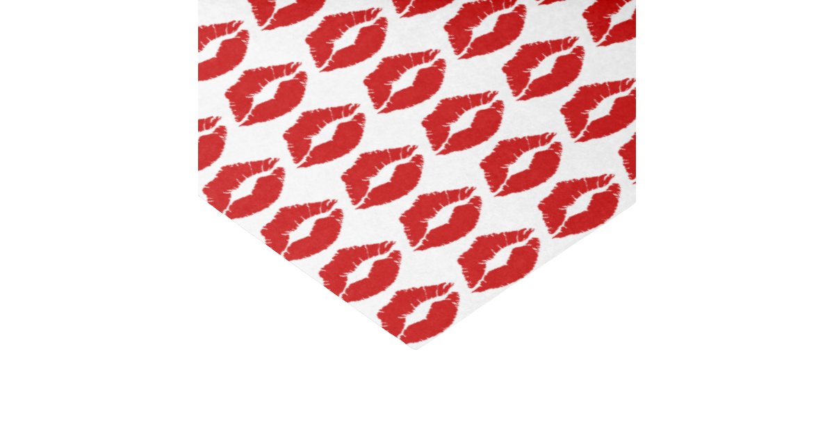"Red Lips Kiss" Tissue Paper Zazzle