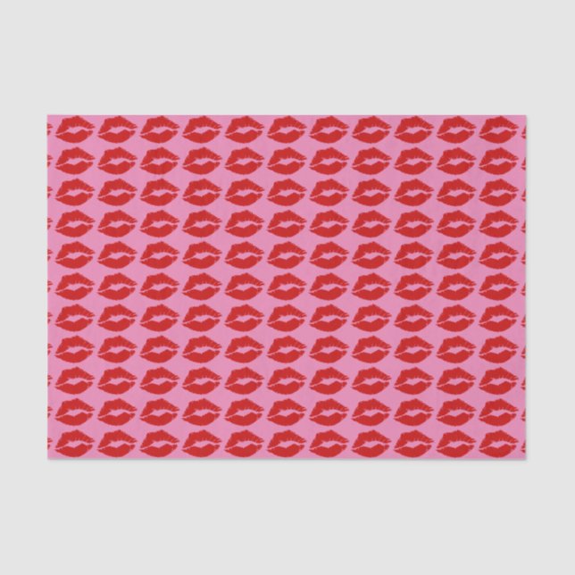 "Red Lips Kiss" Tissue Paper (Front)