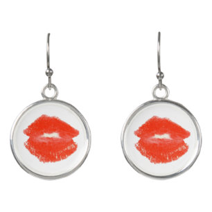 Red Lips Kiss Valentine’s Day Love 4Jojo Earrings