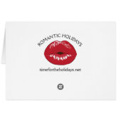 Red Lips Kiss Valentine's Day Card (Back Horizontal)