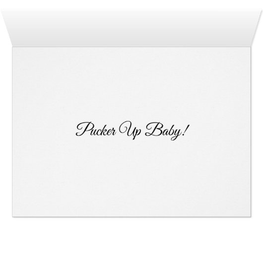 Red Lips Kiss Valentine's Day Card (Inside Horizontal (Bottom))