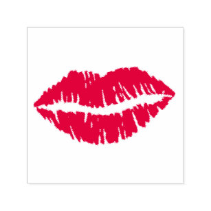 Red Lips Lipstick Kiss Love Valentine's Day Stamp
