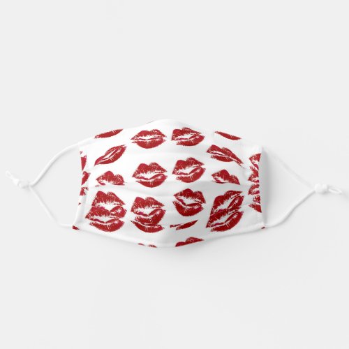 Red Lips Lipstick Mark Adult Cloth Face Mask