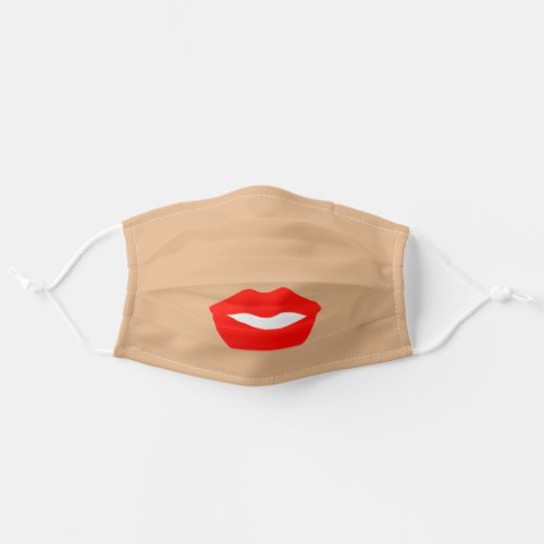 Red Lips Lipstick Womans Mouth Cute Face Mask