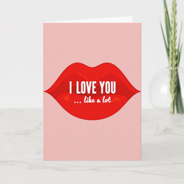 Red Lips Love You Card (Front)