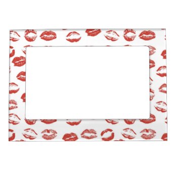 Red Lips Magnetic Frame by peacefuldreams at Zazzle