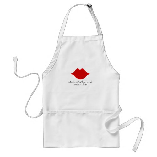 red lips makeup artist adult apron