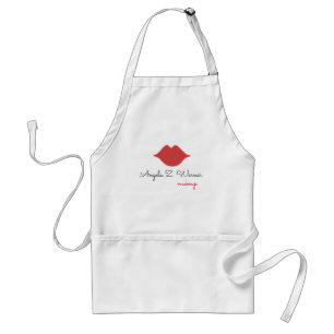 red lips makeup artist nice adult apron