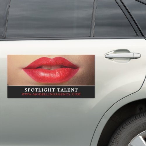 Red Lips Modeling Agency Model Agent Car Magnet