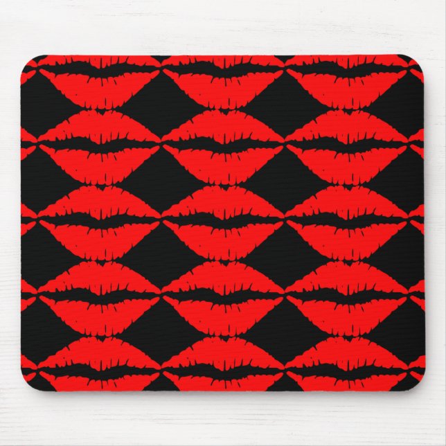 Red Lips Mousepad (Front)