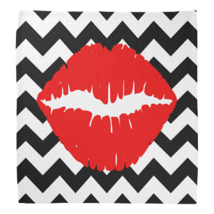 red lips bandanas handkerchiefs