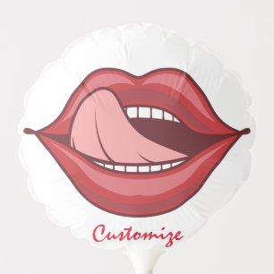 Red Lips Open Mouth Thunder_Cove Balloon