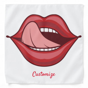 Red Lips Open Mouth Thunder_Cove Bandana