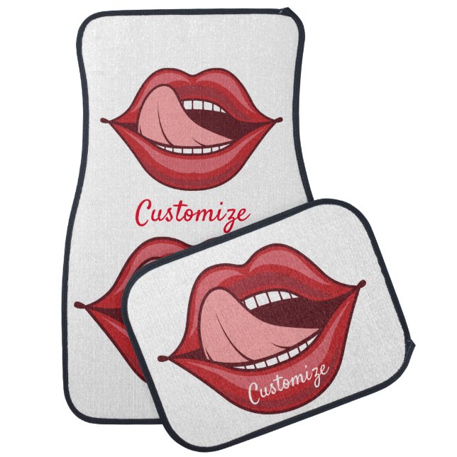 Red Lips Open Mouth Thunder_Cove  Car Floor Mat (Set)