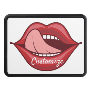Red Lips Open Mouth Thunder_Cove Hitch Cover