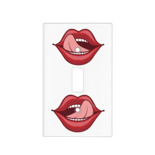 Red Lips Open Mouth Thunder_Cove Light Switch Cover
