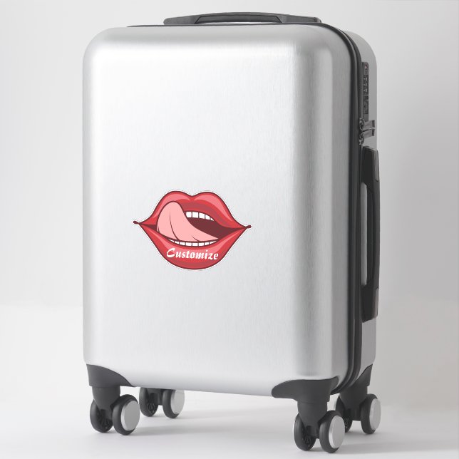 Red Lips Open Mouth Thunder_Cove Sticker (Suitcase)