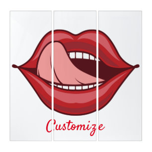 Red Lips Open Mouth Thunder_Cove Triptych