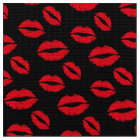 Red Lips Pattern Modern Black