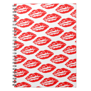 Red Lips Pattern Notebook