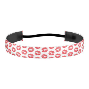 Red Lips, Pattern Of Lips, Red Lipstick, Kiss Athletic Headband