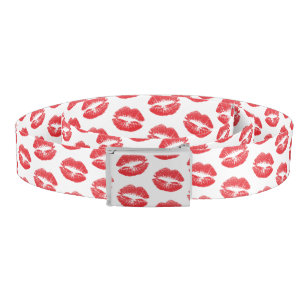 Red Lips, Pattern Of Lips, Red Lipstick, Kiss Belt