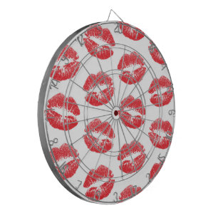 Red Lips, Pattern Of Lips, Red Lipstick, Kiss Dart Board