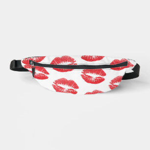 Red Lips, Pattern Of Lips, Red Lipstick, Kiss Fanny Pack