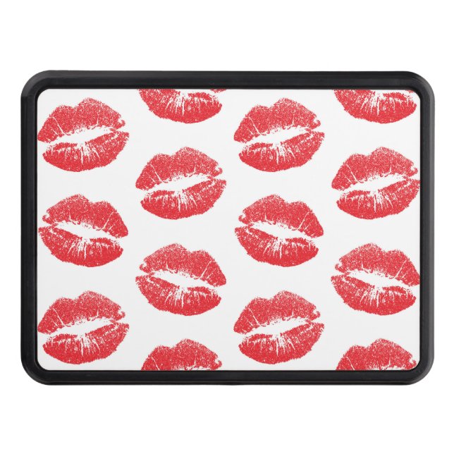Red Lips, Pattern Of Lips, Red Lipstick, Kiss Hitch Cover (Front)