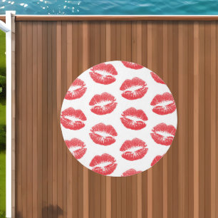 Red Lips, Pattern Of Lips, Red Lipstick, Kiss Outdoor Rug