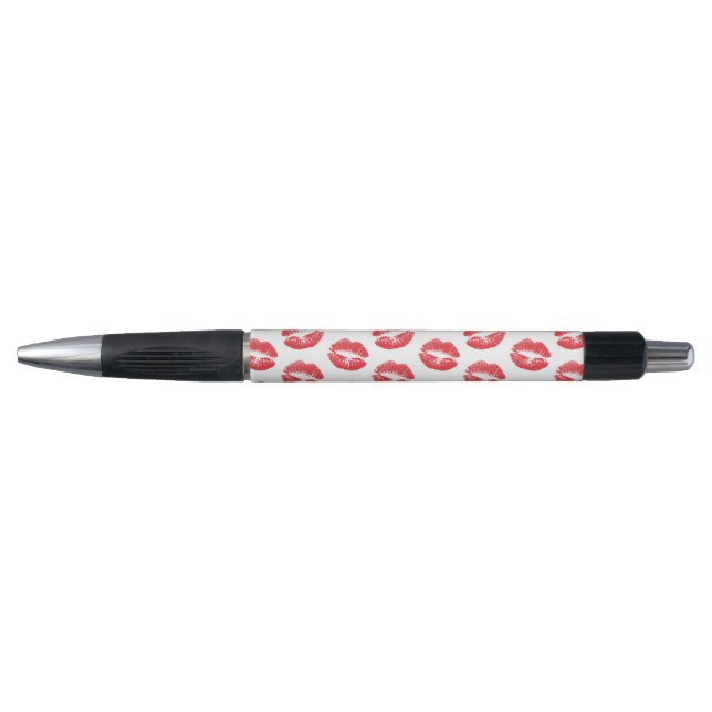 Red Lips, Pattern Of Lips, Red Lipstick, Kiss Pen (Front)