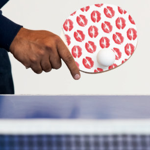 Red Lips, Pattern Of Lips, Red Lipstick, Kiss Ping Pong Paddle