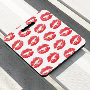 Red Lips, Pattern Of Lips, Red Lipstick, Kiss Seat Cushion