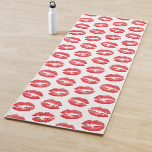 Red Lips, Pattern Of Lips, Red Lipstick, Kiss Yoga Mat