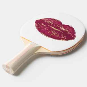 Red Lips Ping Pong Paddle