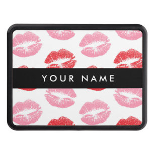 Red Lips, Pink Lips, Kiss, Your Name, Personalise Hitch Cover