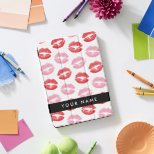 Red Lips, Pink Lips, Kiss, Your Name, Personalise iPad Pro Cover
