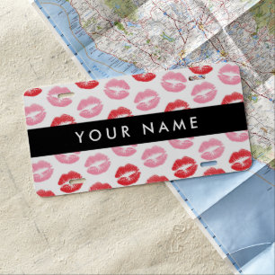 Red Lips, Pink Lips, Kiss, Your Name, Personalise License Plate