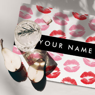 Red Lips, Pink Lips, Kiss, Your Name, Personalise Placemat